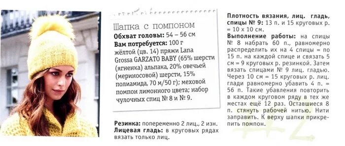 Вяжем шапку спицами для начинающих с отворотом. Вязаная шапка с помпоном спицами схема и описание. вязаная шапка с помпоном женская спицами схема с описанием. вязаная шапка с помпоном схема. схема вязания шапки с помпоном.
