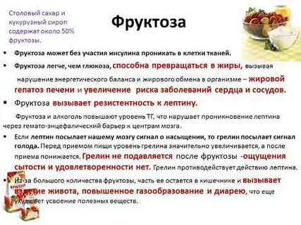 Фруктоза употребление