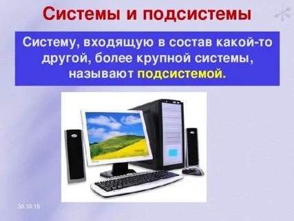 Подсистема системы персональный компьютер