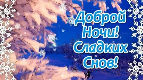 Красивой зимней ночи сладких снов картинки