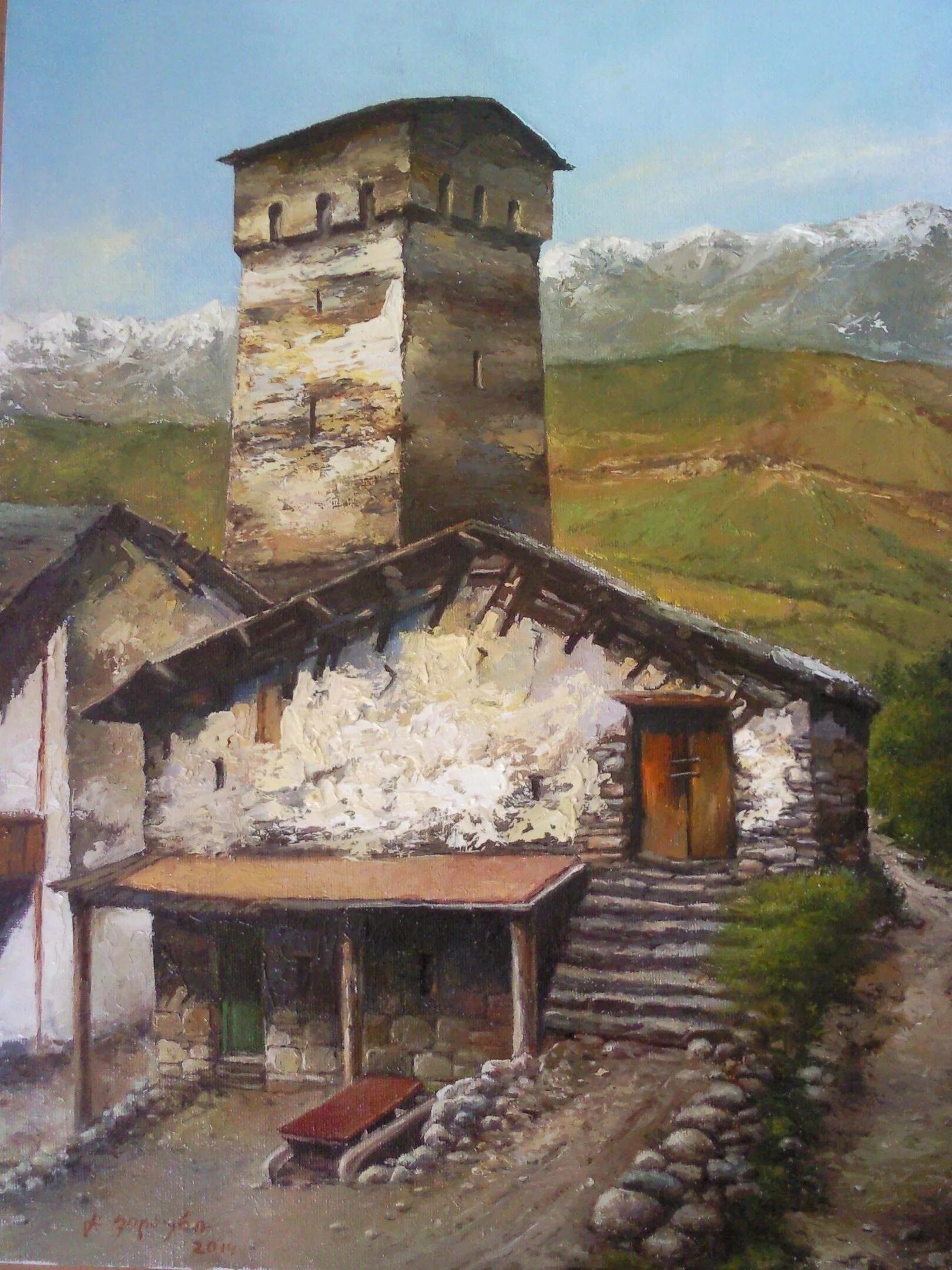 ахты дагестан картина художника. грузинская сакля. урочище уштулу верхняя балкария. сакля хасбулата. сакля хасбулата.
