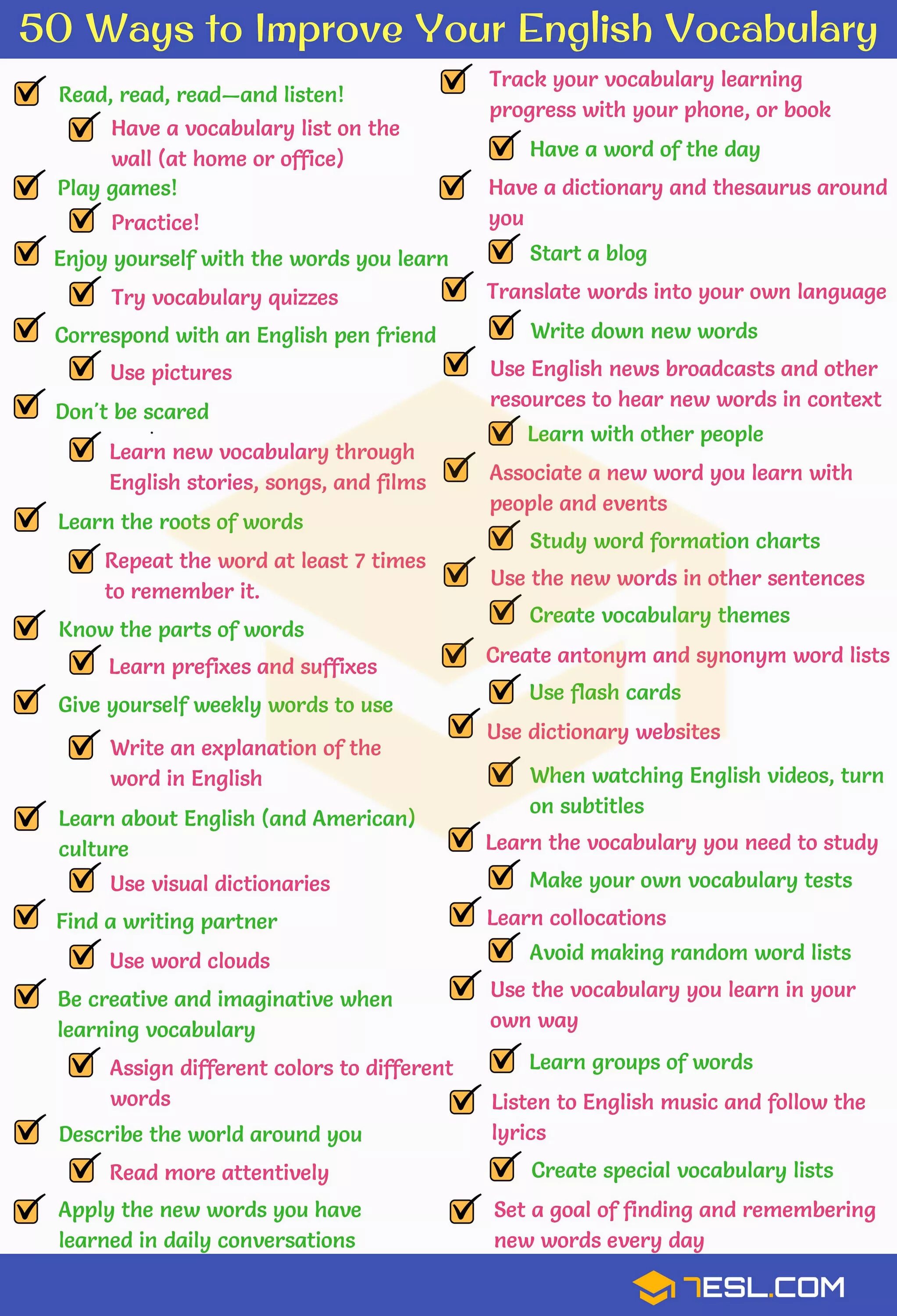 Improve your Vocabulary. Improve Vocabulary. Ways to improve English. Импров на английском. Learn new vocabulary