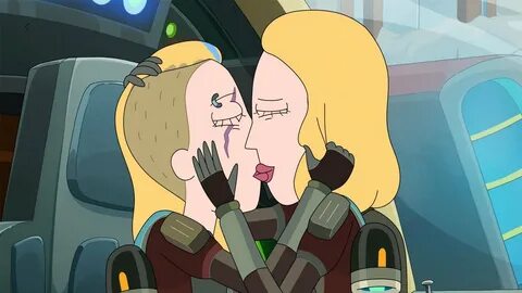 Beth and space Beth kissing - Rick and Morty - YouTube.