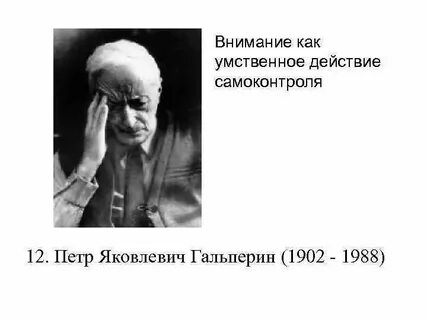 Гальперин рассматривает внимание как