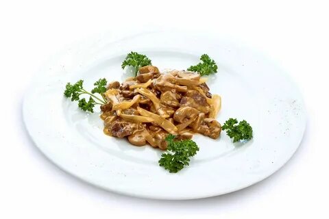 Бефстроганов из свинины с сливками