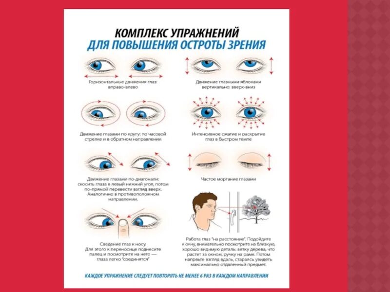 Снятие напряжения с глаз