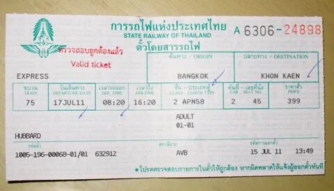Alec tickets for the train