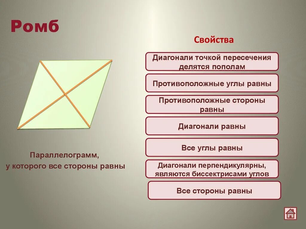 Диагонали ромба делятся пополам. Диагонали ромба. Пересечение делится пополам. Диагонали ромба точкой пересечения делятся. Диагонали ромба пересекаются и точкой пересечения делятся пополам.