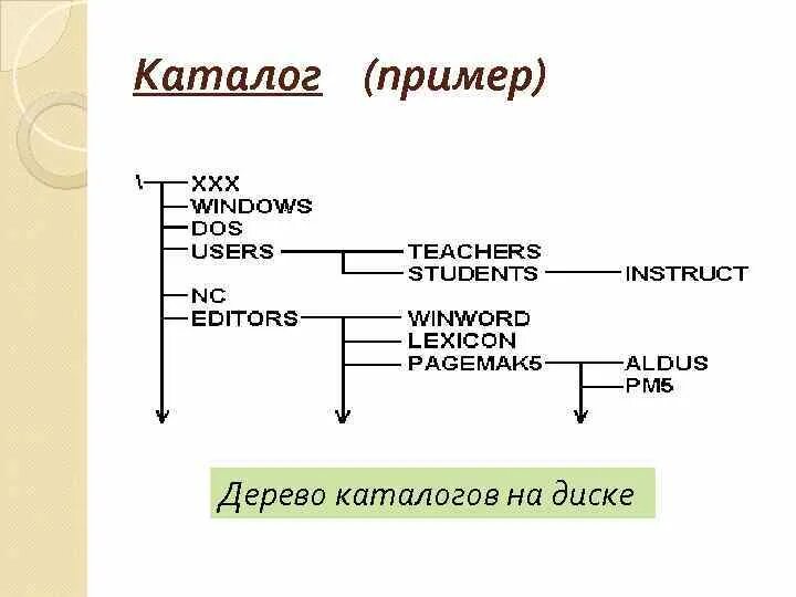 Папка каталоги дерево каталогов. Дерево каталогов Информатика. Дерево каталогов пример. Каталог оборудования пример. Примеры каталогов наушников.