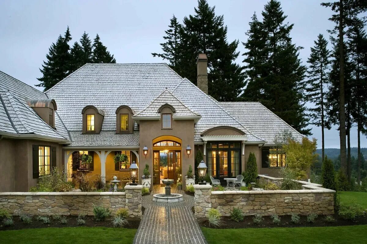 Одноэтажный дом в стиле Кантри. Красивые Загородные дома. Красивые фасады домов. Красивый домик. Сас дом