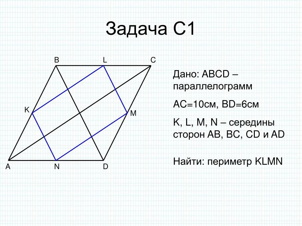 Диагональ bd параллелограмма abc