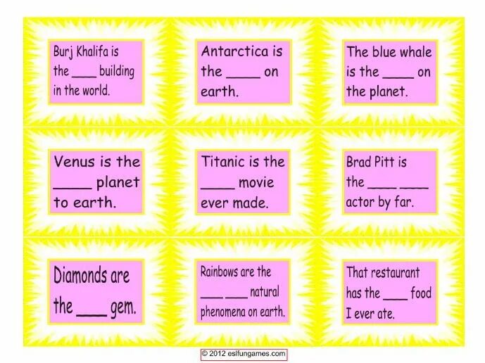 Superlative игры. Comparatives speaking Cards. Игра adjective. Comparatives and Superlatives speaking Cards. Superlative board game