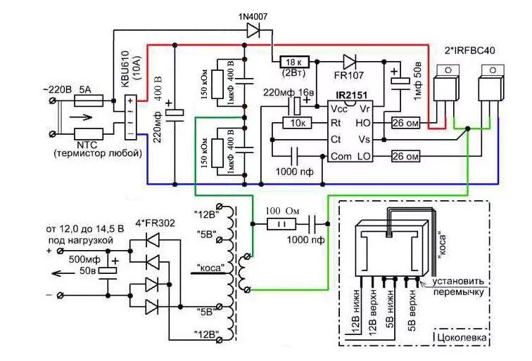импульсный блок питания с регулировкой напряжения схема. схема импульсного блока питания со стабилизацией тока. самодельные импульсные блоки питания схемы. импульсное напряжение питания. 2а.