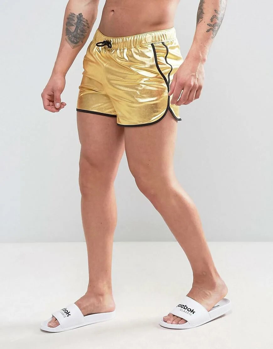 Шорты Caezar Gracie. Золотые шорты мужские. Золотистые шорты. Короткие шорты для плавания мужские.