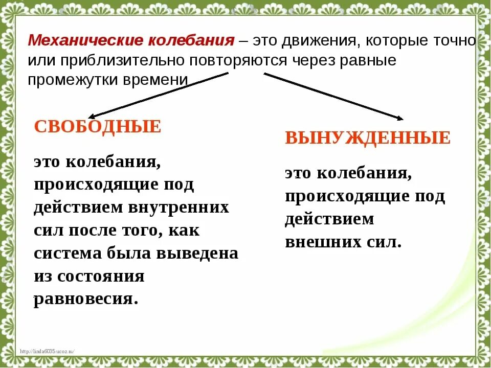 Механическим колебанием является движение