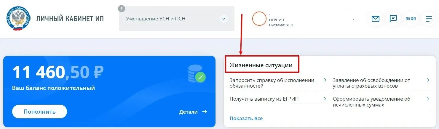 Фнс личный кабинет ип через госуслуги. Раздел жизненные ситуации в личном кабинете налогоплательщика. Личный кабинет ИП. Налоговая ЛК ИП. Где жизненные ситуации в личном кабинете налогоплательщика.