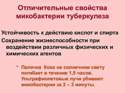 Микобактерия туберкулеза устойчива
