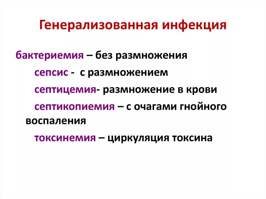 Генерализованное гнойно септическое заболевание