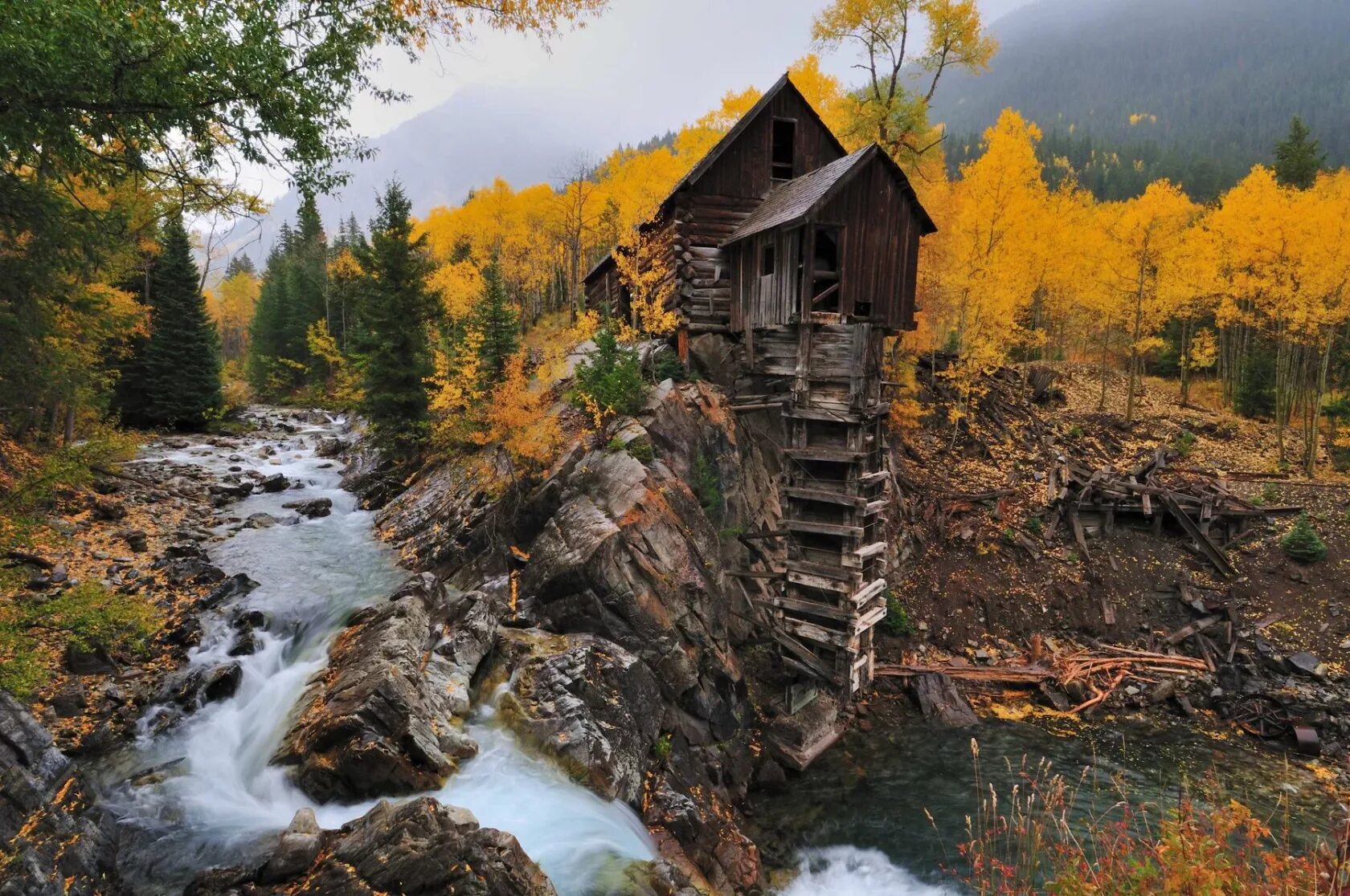 Невероятно ru. Колорадо водяная мельница. Заброшенная водяная мельница. Необычные пейзажи. Водяные мельницы в России.