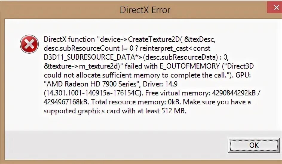 The request is not supported