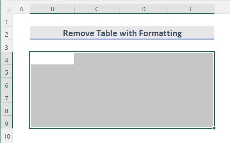 Table remove