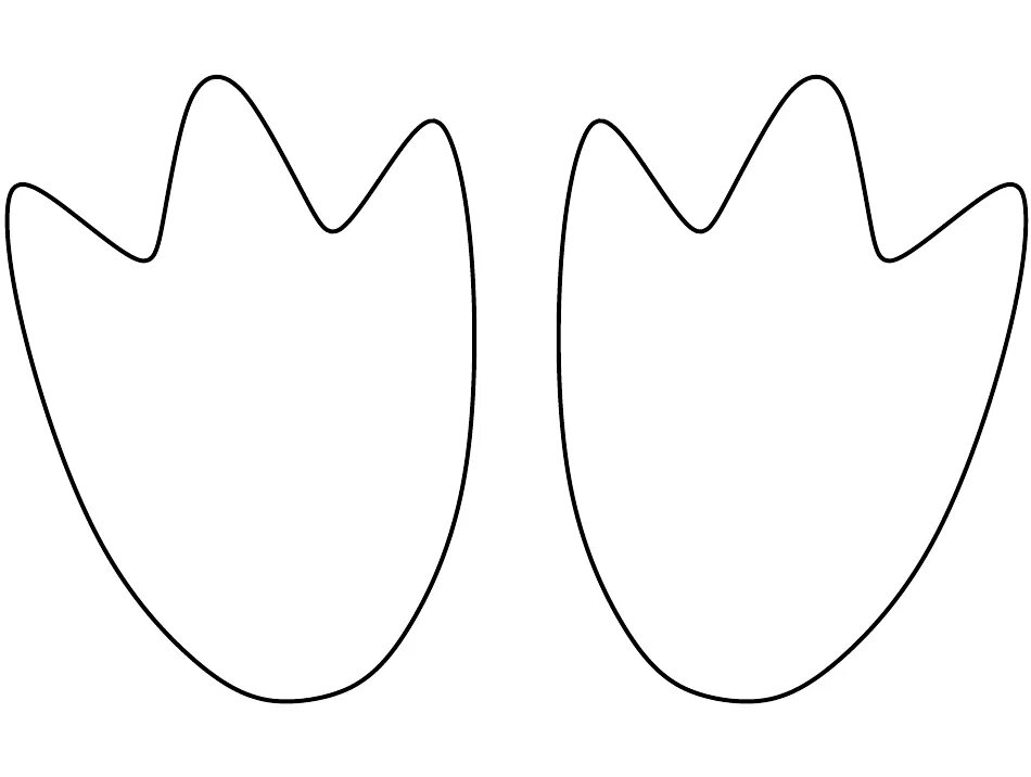 Лапки зайчика. Лапка раскраска. Лапки шаблон для вырезания. Лапки для раскрашивания. Кошачья лапка раскраска.