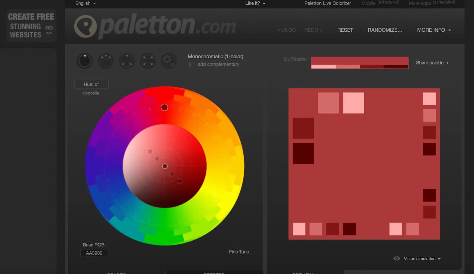 Color generator. Color generator