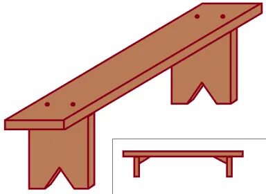 Скамейка без спинки своими руками из дерева