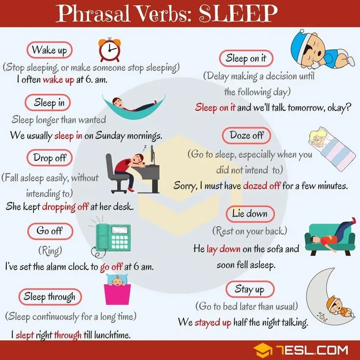 English phrases vocabulary. Английские фразовые глаголы. Phrasal verbs в английском. Идиомы и фразовые глаголы английского языка. Фразовый глагол Sleep.