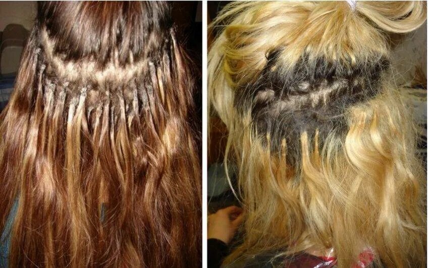 Как снять наращивание волос. Капсульное наращивание волос. Некачественное наращивание волос. Волосы после наращивания. Последствия наращивания волос.