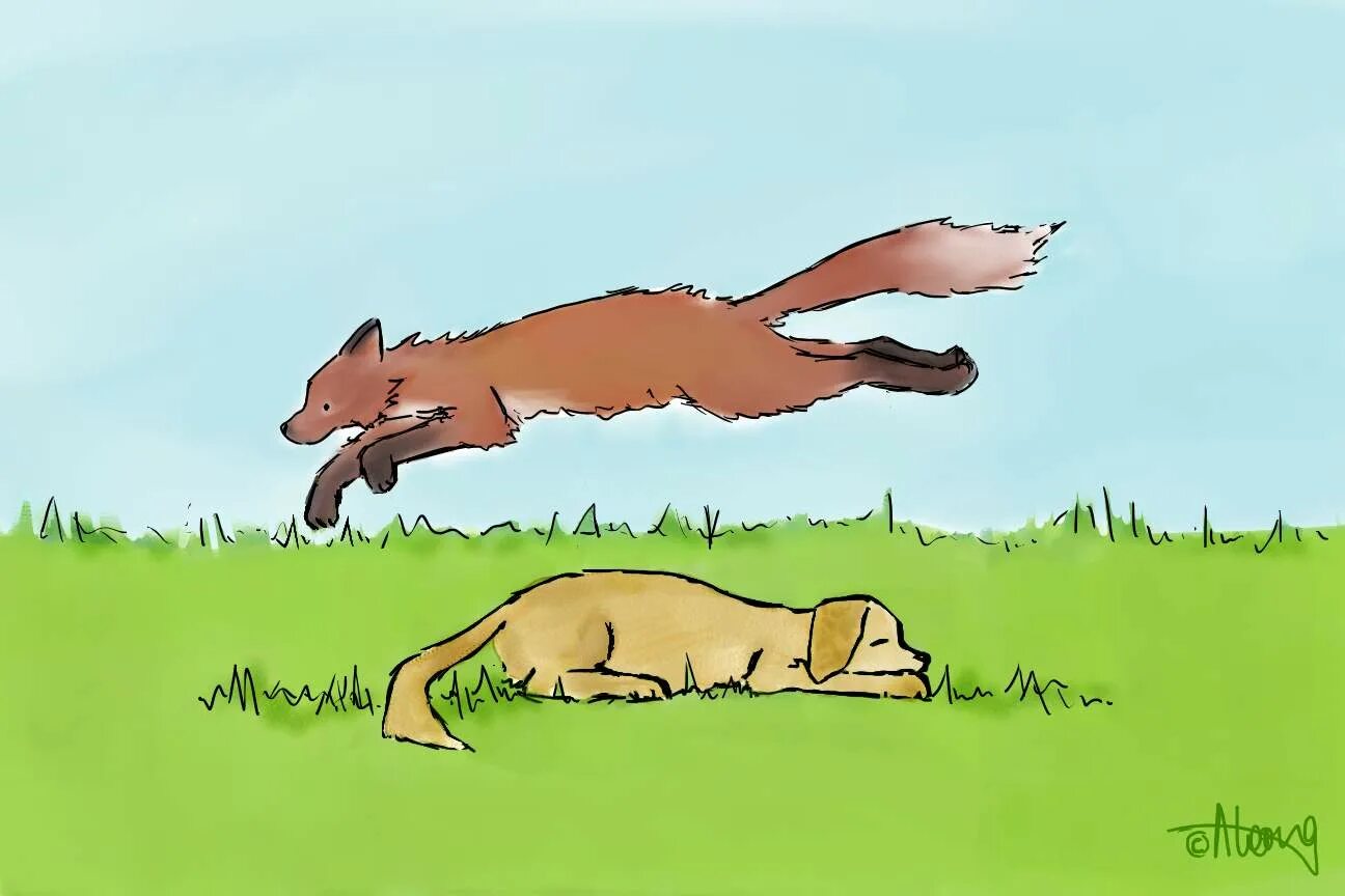 Fox jumps over the lazy dog