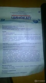 Цинокап мазь для чего применяется
