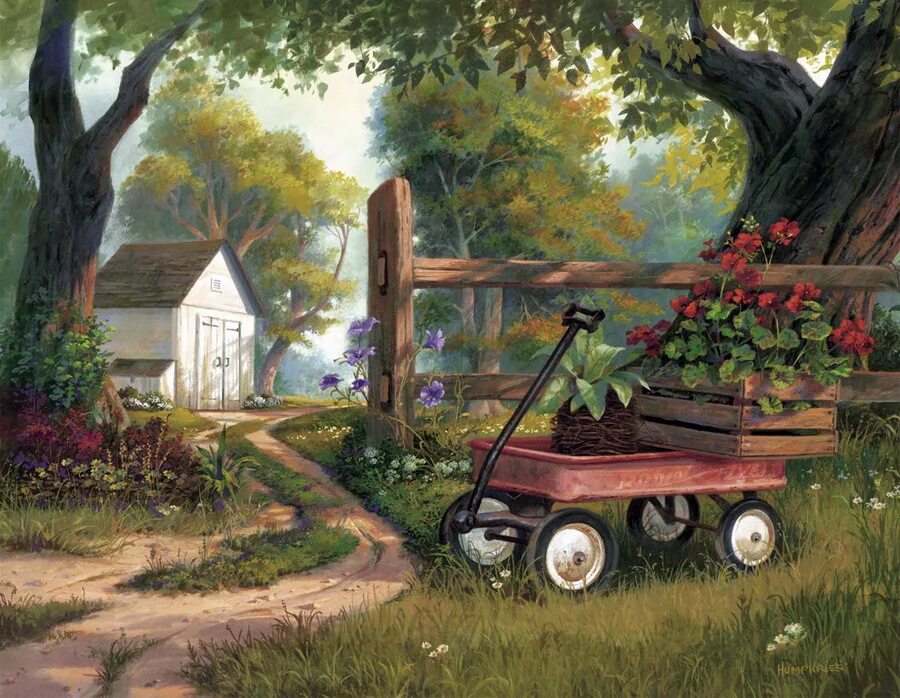 A day in the country 2. Художник Michael Humphries. Картина Кантри.