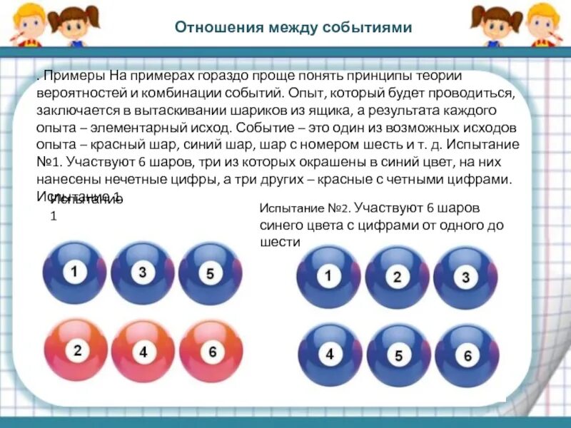 Отношения между 4 и 6. Отношения между событиями. Основные отношения между событиями. Отношения между событиями теория вероятности. Соотношения между событиями.