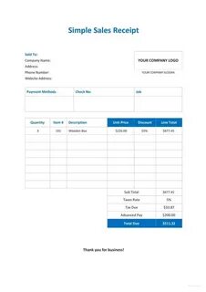 Simple sales