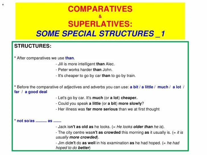 Сравнительная конструкция much more. Comparative structures в английском. A bit of правило. As as в английском. Superlative adjectives far