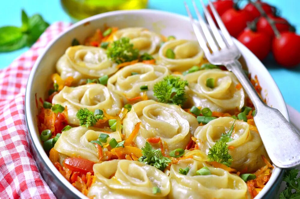 Курица с овощами капустой
