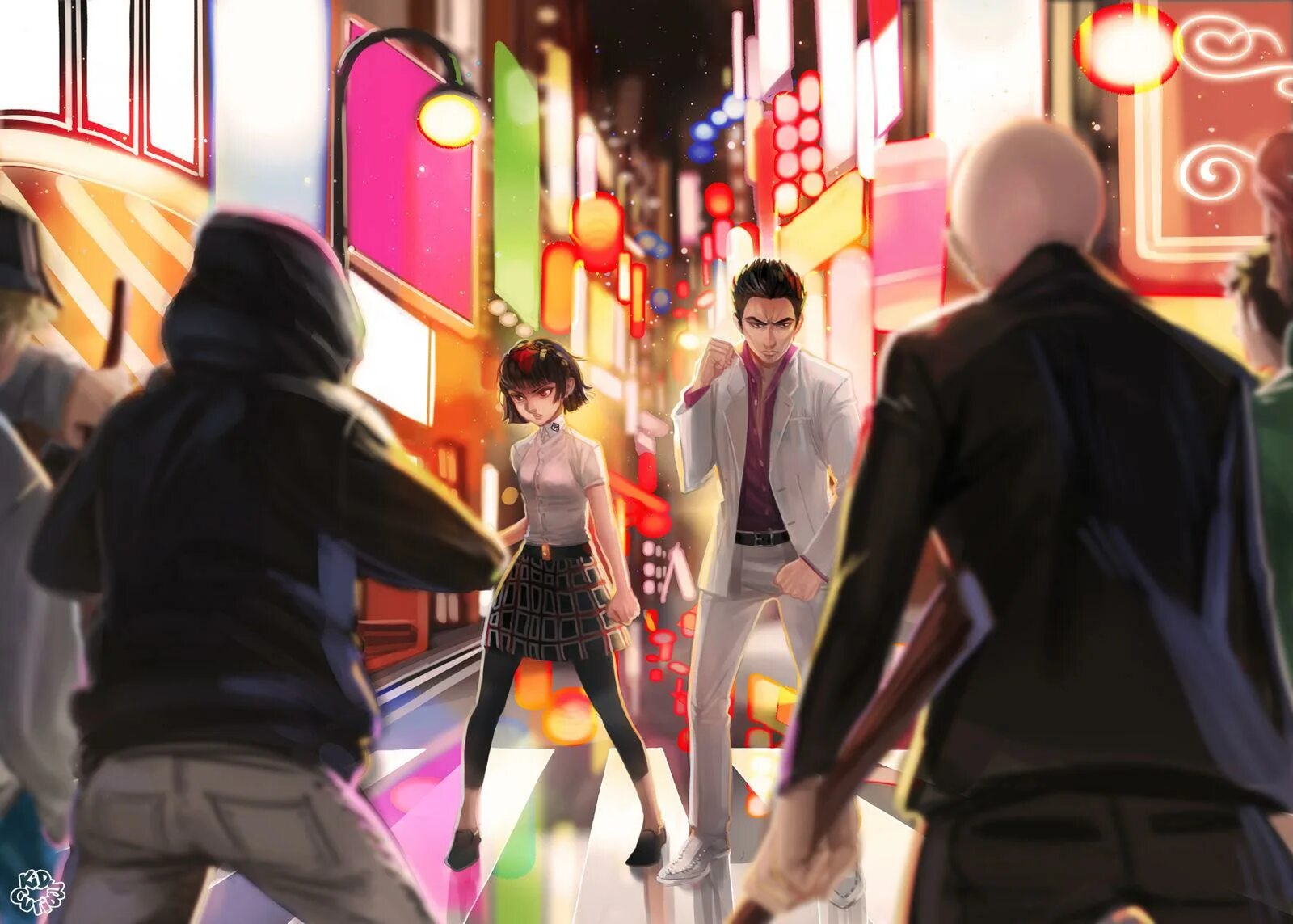 Persona 5x. Persona 5 якудза. Yakuza Crossover. Persona x Yakuza.