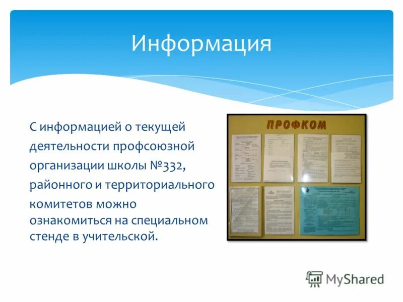 работа профсоюзной организации школы