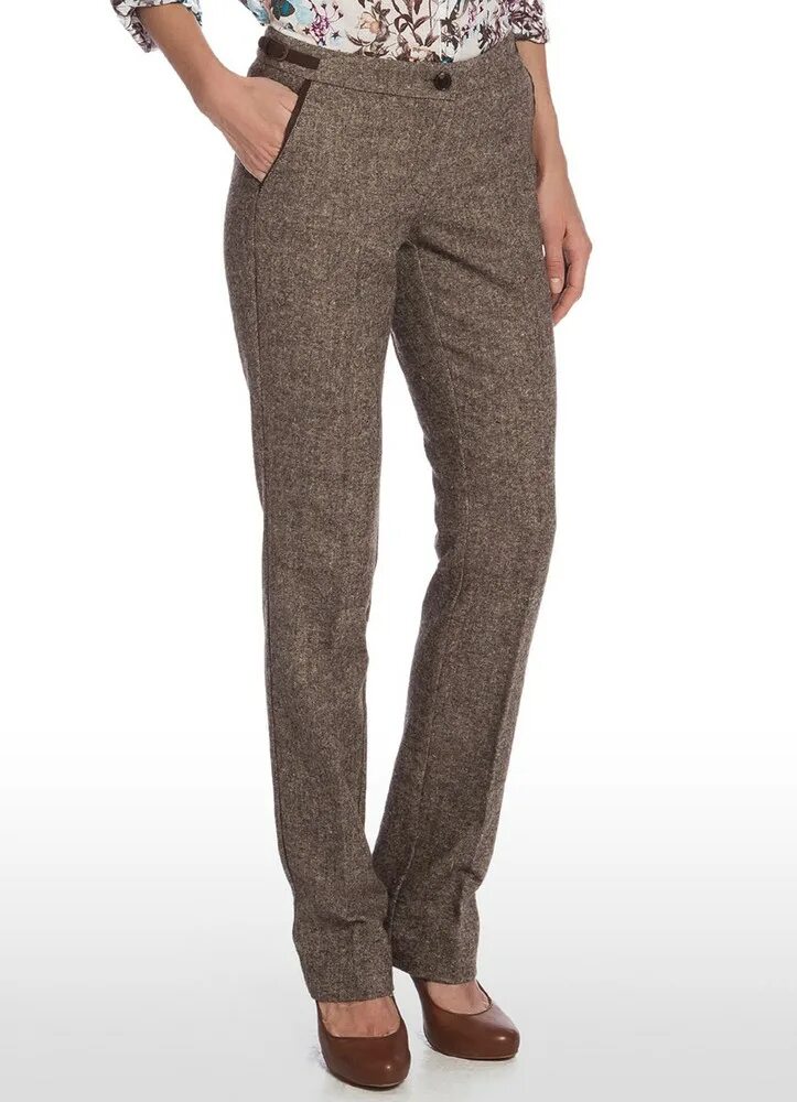 Шерстяные клетчатые брюки. Вязаные штаны женские. Теплые шерстяные брюки. S. Теплые шерстяные брюки.