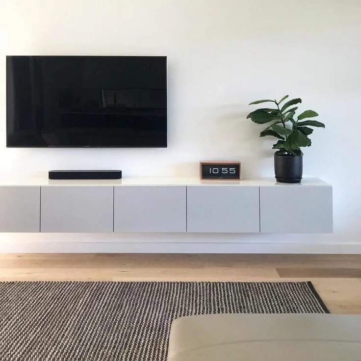Harlow Rectangular High Gloss White TV Unit with Grey Gloss Detail FOL300304_E W