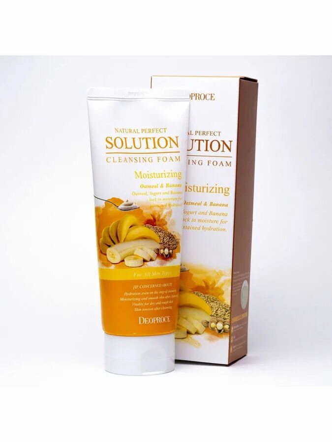 Solution cleansing foam. ДП Foam пенка Deoproce natural perfect solution Cleansing Foam Oatmeal & Banana 170g. ДП Foam пенка для умывания Deoproce natural perfect solution Cleansing Foam Soap Berry & Cactus Flower 170g. Пенка для умывания Deoproce с овсянкой и бананом 170мл. Пенка для умывания natural perfect solution Cleansing Foam овсянка и банан.