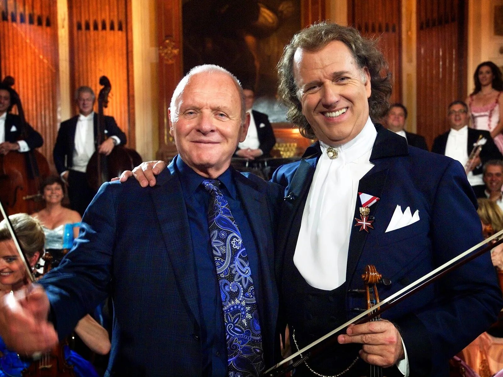 Андре Рье. Вальс Энтони Хопкинса. Anthony Hopkins and André Rieu. Вальс Энтони Хопкинса с оркестром. Вальс в исполнении оркестра андре рье