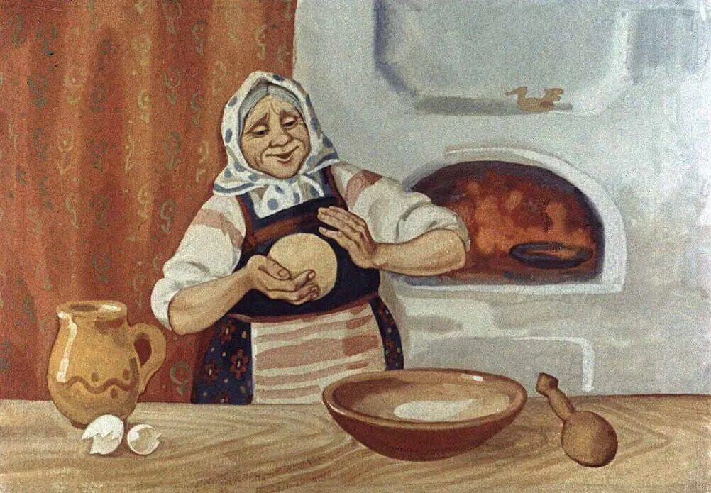 Мама испекла 5 пирожков а ватрушек. Старуха печет Колобок. Бабушка месит тесто. Бабушка с пирожками. Бабка лепит колобка.