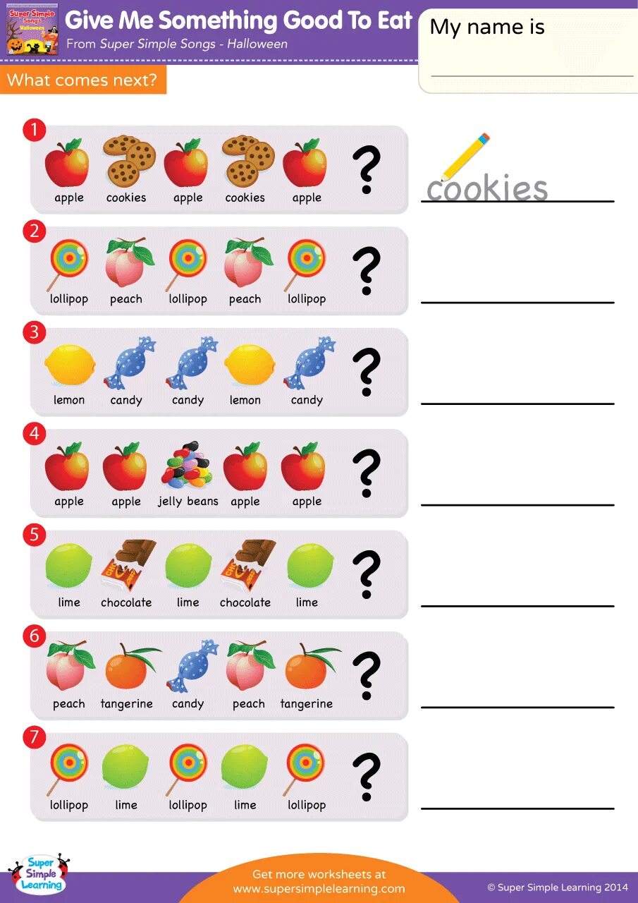 What comes next. What comes next Worksheets. Super simple Learning Worksheets. Food for Kids Worksheet what comes next.