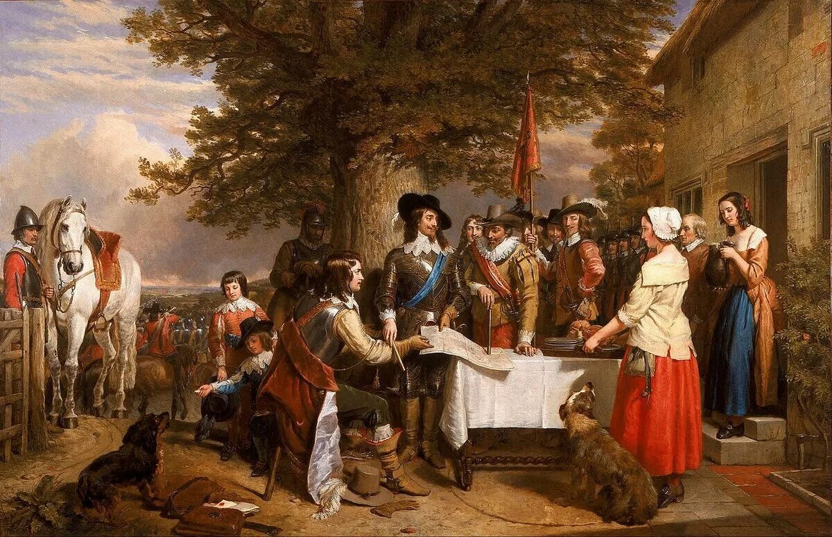 Первые революции в англии. Charles Landseer. Король Англии 1640.