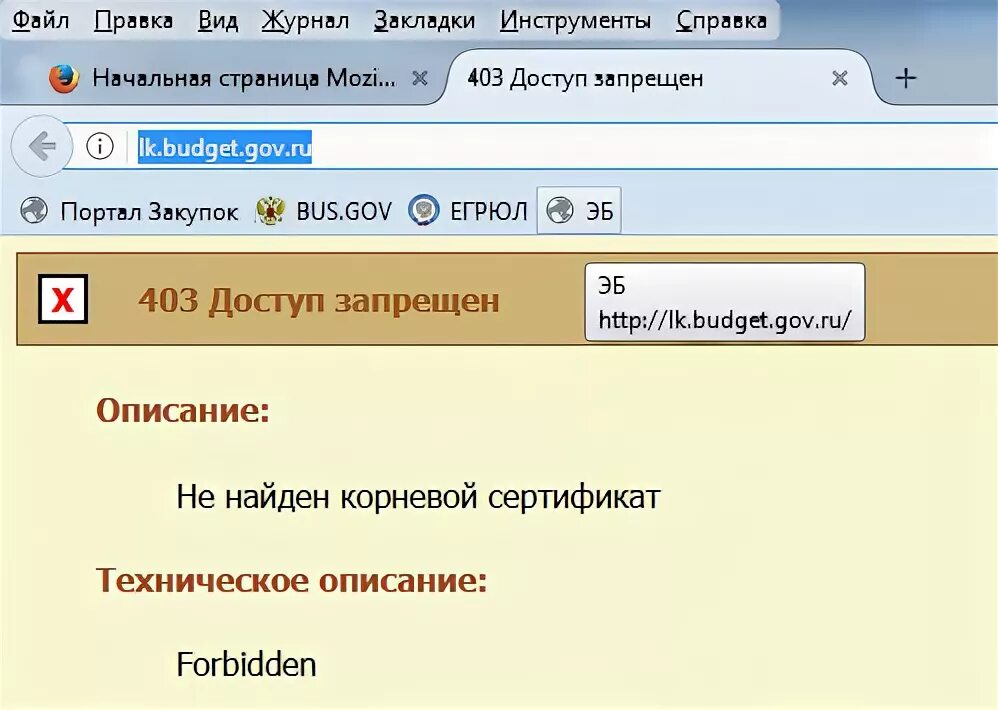 Не отображается сертификат. Сертификат на лк бюджет. корневой сертификат для «электронного бюджета». сертификат не найден в хранилище электронный бюджет. ошибка 403 в электронном бюджете.