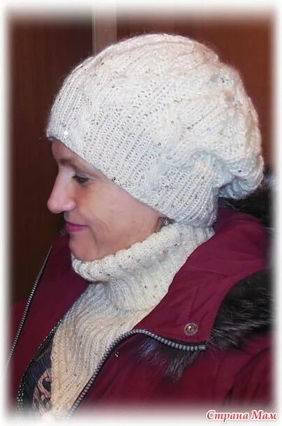 Шапка из ализе спицами. Шапка из ализе спицами