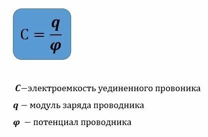 Какими величинами определяется электроемкость