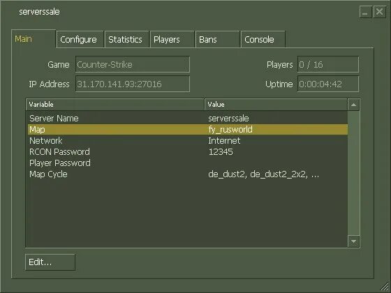 Консоль CS 1.6. Hlds. Консоли rcon. Сервера КС 2. Server strike